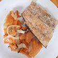 El cooksnap de MaryGlory cuando hizo Salmón fresco asado en cama de calabaza.