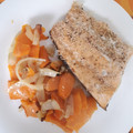 El cooksnap de MaryGlory cuando hizo Salmón fresco asado en cama de calabaza.