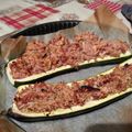 ben's cooksnap of when they made Stuffed Zucchinis.