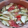 Martha's cooksnap of when they made Cucumber tomato onion vinegar salad.