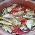 Martha's cooksnap of when they made Cucumber tomato onion vinegar salad.