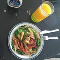 El cooksnap de Julieta cuando hizo Fajitas de pollo.