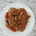 El cooksnap de Toñi Marin cuando hizo Fideos fritos yakisoba de gambas.