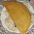 El cooksnap de Nana cuando hizo Tortilla francesa jugosa de cebolleta, queso y atún.