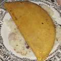 El cooksnap de Nana cuando hizo Tortilla francesa jugosa de cebolleta, queso y atún.