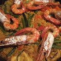 El cooksnap de Tomoya Hirano cuando hizo Paella de langostinos y verduras.
