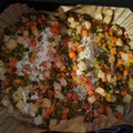El cooksnap de Mari luz cuando hizo Lubina al horno con macedonia de verduras.