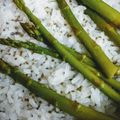 El cooksnap de Didi cuando hizo Espárragos con arroz.
