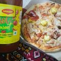 Ranchi tayal का कुकस्नैप जब उन्होंने होम मेड पिज़्ज़ा(homemade pizza recipe in hindi) बनाया था।