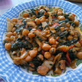 El cooksnap de Mensi cuando hizo Bacalao desmigado con garbanzos y espinacas.