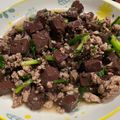 รูป Cooksnap ของ Pateera Tita เมื่อเขาทำ ผัดเลือดหมูใส่ต้นหอม#เย็นนี้ผอมแน่