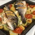 El cooksnap de Sara PA cuando hizo Dorada al horno con guarnición de patatas.