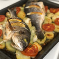 El cooksnap de Sara PA cuando hizo Dorada al horno con guarnición de patatas.