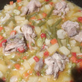 El cooksnap de David cuando hizo Pechugas de pollo con menestra de verduras.