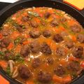 El cooksnap de Charles cuando hizo Albóndigas a la jardinera.
