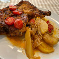 El cooksnap de Marta cuando hizo Pollo asado al estilo turco con patatas y cebolla.