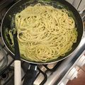 El cooksnap de Lupita Aceves cuando hizo Spaghetti en crema de cilantro.