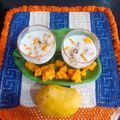 Bhavnaben Adhiya 's cooksnap of when they made Mango Lassi.
