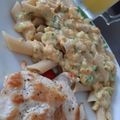 El cooksnap de Florencia López cuando hizo Salteado con fideos a la crema.