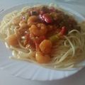 El cooksnap de Monica Aira Fernandez cuando hizo Espaguetti con marisco.