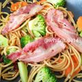 รูป Cooksnap ของ ครัวอัญยอง1409 เมื่อเขาทำ สปาเกตตี้ผัดพริกแห้งเบคอน