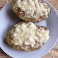 El cooksnap de Vanesa_Merodio cuando hizo Patatas al horno con mozzarella y jamón serrano .