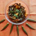 Sangita Vyas's cooksnap of when they made ભીંડા બટાકા ટામેટા નું શાક (Bhinda Bataka Tomato Shak Recipe In Gujarati).