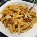El cooksnap de Nuria cuando hizo Macarrones con carne picada.