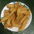 Asha Sharma's cooksnap of when they made Namak pare colourful.