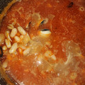 El cooksnap de Paco Medina cuando hizo Judías blancas con langostinos y chirlas enfadadas.