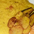 Richa Roy's cooksnap of when they made Khichari, aaloo ka chokha aur dhaniya ki chutney.