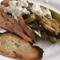 El cooksnap de Aurora Revenga Diaz cuando hizo Tosta de lomo salteado y queso de cabra.