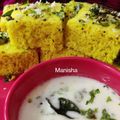 Manisha Malvi Angaitkar's cooksnap of when they made Soft & Spongy Instant Dhokla.