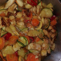 El cooksnap de Mercedes cuando hizo Pollo agridulce.
