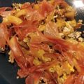 El cooksnap de Vero Sulcova cuando hizo Revuelto de champiñones y jamón serrano.