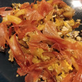 El cooksnap de Vero Sulcova cuando hizo Revuelto de champiñones y jamón serrano.