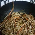 El cooksnap de Lucas Aguilera cuando hizo Fideos con verduras al wok.