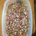 El cooksnap de Jose Luis Amaya cuando hizo Keto Ceviche o cóctel de camarones bajo en carbohidratos.