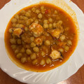 El cooksnap de McRover cuando hizo Garbanzos con pulpo y gambas.
