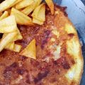 El cooksnap de Carla Marina Marenco cuando hizo Omelette de jamón y queso con papas fritas.