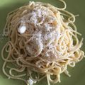 El cooksnap de astrid badia cuando hizo Spaghetti Cacio e Pepe.