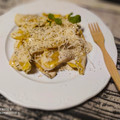 El cooksnap de Zaida TC @alquimiasfood cuando hizo Pasta rellena con salsa de crema de vodka.