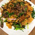 Cooksnap của Jung Bubii khi họ làm theo món Mỳ tôm xào thịt bò, rau cải