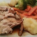 Becky's cooksnap of when they made Roast Pork with Crispy Crackling and Apple Sauce.