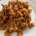 El cooksnap de Dani Estor Fuentes cuando hizo Falso arroz de Coliflor.