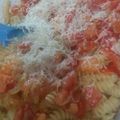 El cooksnap de Andrea Gimenez cuando hizo Fideos tirabuzones a la caprese.