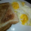 Thulani Makhoba's cooksnap of when they made Noodles Sunny Side Up and Grilled Chicken.