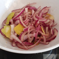 El cooksnap de Becky cuando hizo Boniatos asados con cebolla en escabeche y queso.
