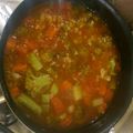 El cooksnap de Darko Brito cuando hizo Sopa de verduras con carne molida.