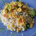 El cooksnap de Mary cuando hizo Arroz con brócoli y tortilla/revuelto de ajo polvo y perejil.